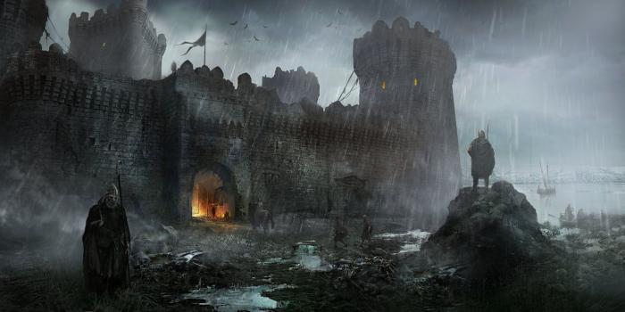 1920x1080 Wallpaper of Castle, Rain, Warrior, Fantasy background & HD image