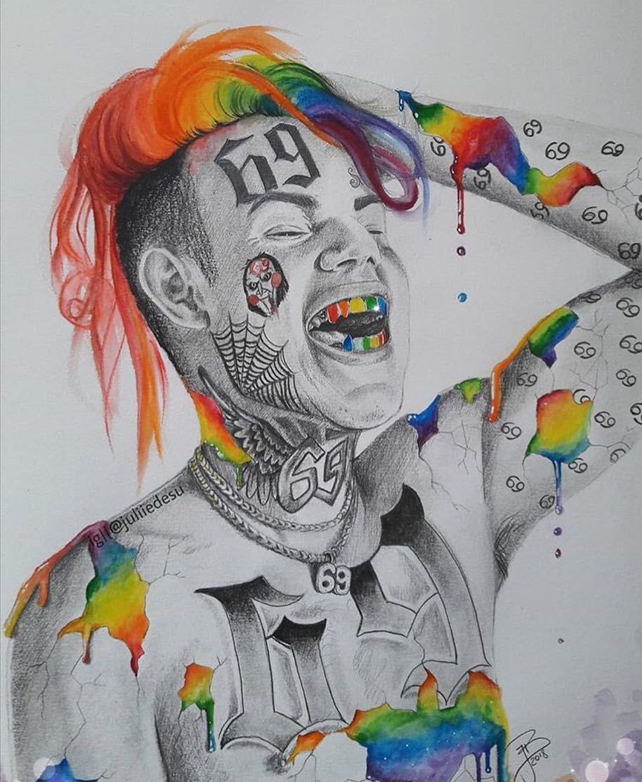 914x1113 colourful hair dont care @6ix9ine #sg69 : @juliiedesu