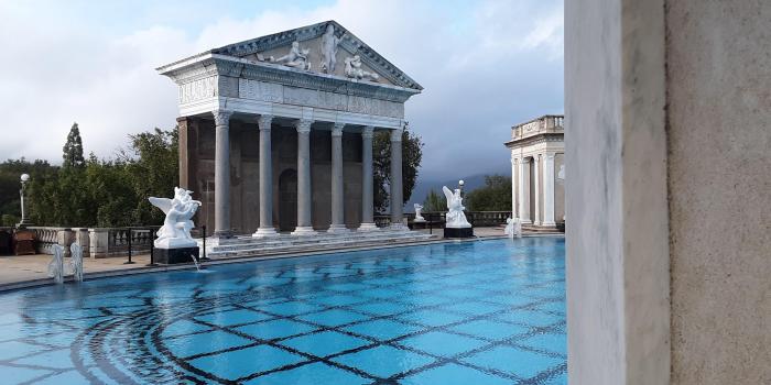 3264x1836 Neptune Pool at Hearst Castle HD wallpaper