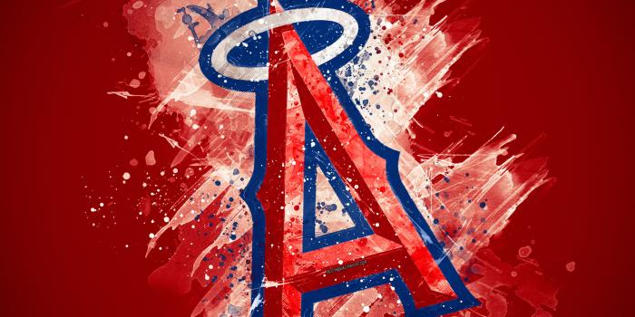 3840x2400 Download wallpapers Los Angeles Angels, 4k, grunge art, logo