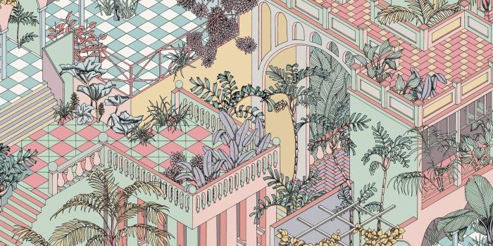 1834x1834 Miami Pastel Wallpaper | Cole & Son | Design Vintage