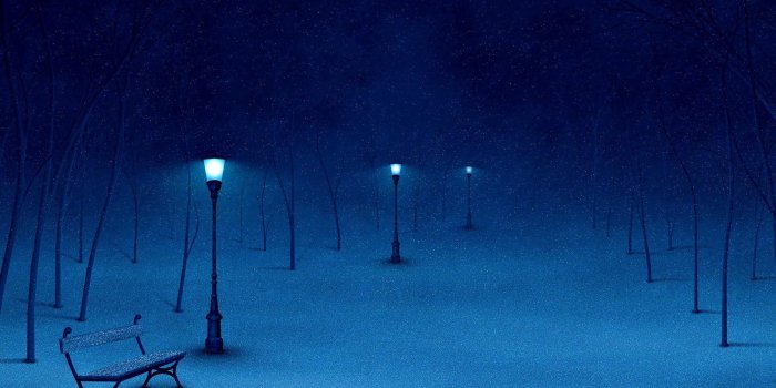 1920x1200 Picture Poem: Melancholy Winter Night | Snow | Winter wallpaper