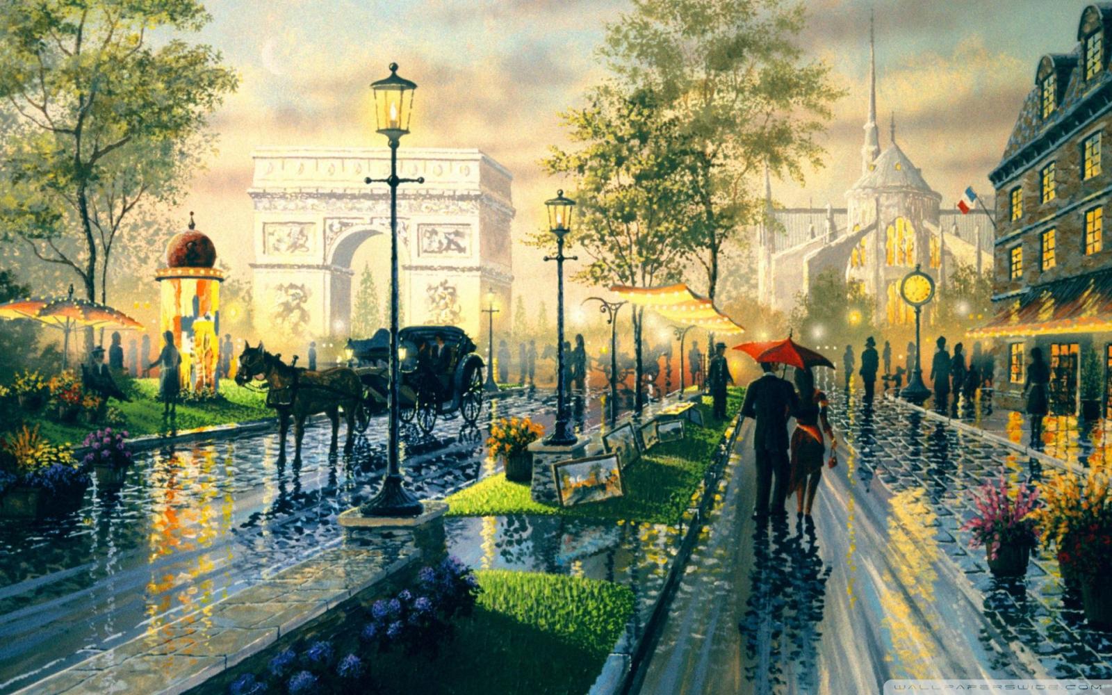 1920x1200 Paris Walk By Ken Shotwell ❤ 4K HD Desktop Wallpaper for 4K Ultra