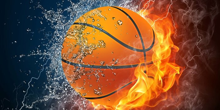 3840x2160 Fire and Water Basketball 4k Ultra HD Wallpaper | Background Image