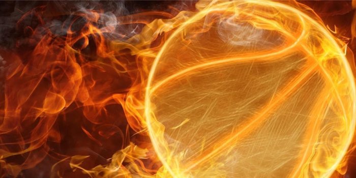 1600x629 flaming basketball zoomed hd wallpaper | HD Wallpapers | Best Games