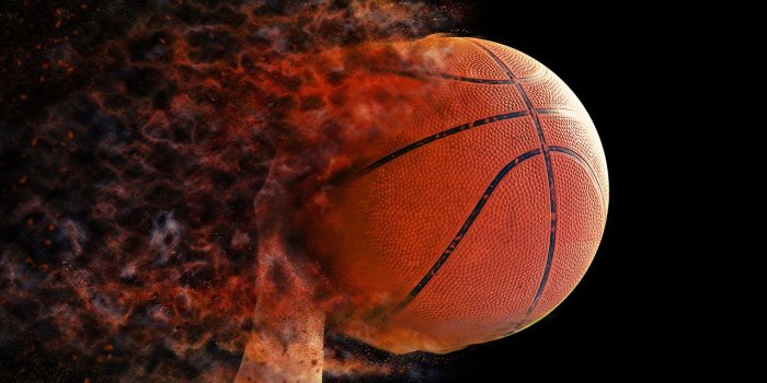 1280x905 Wallpaper Sport Basketball Flame Ball Black background