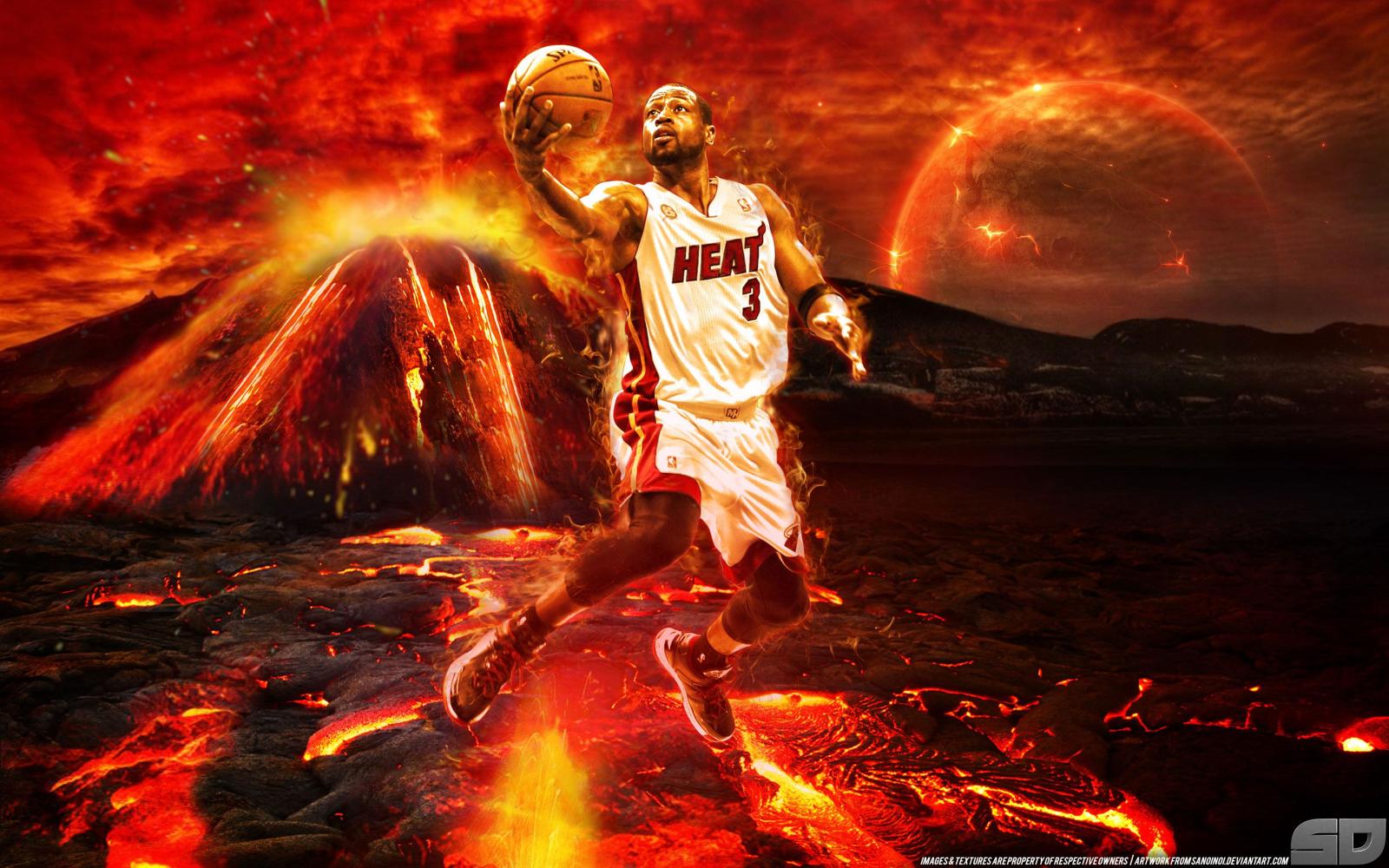 2880x1800 Dwyane Wade On Fire 2014 Wallpaper | Basketball Wallpapers at