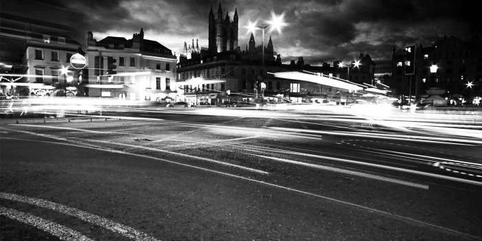 1920x1200 Black And White Background City Road #5283 - Ongur