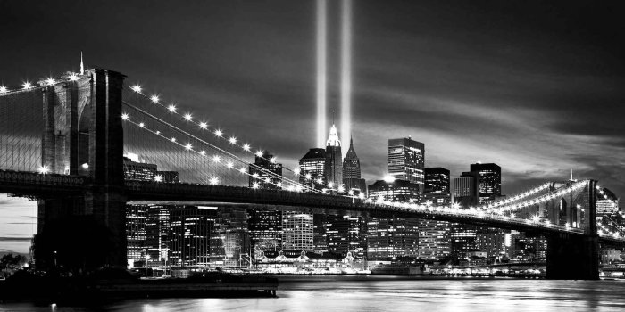 1600x900 New York City At Night Black And Whit HD Wallpaper, Background Images
