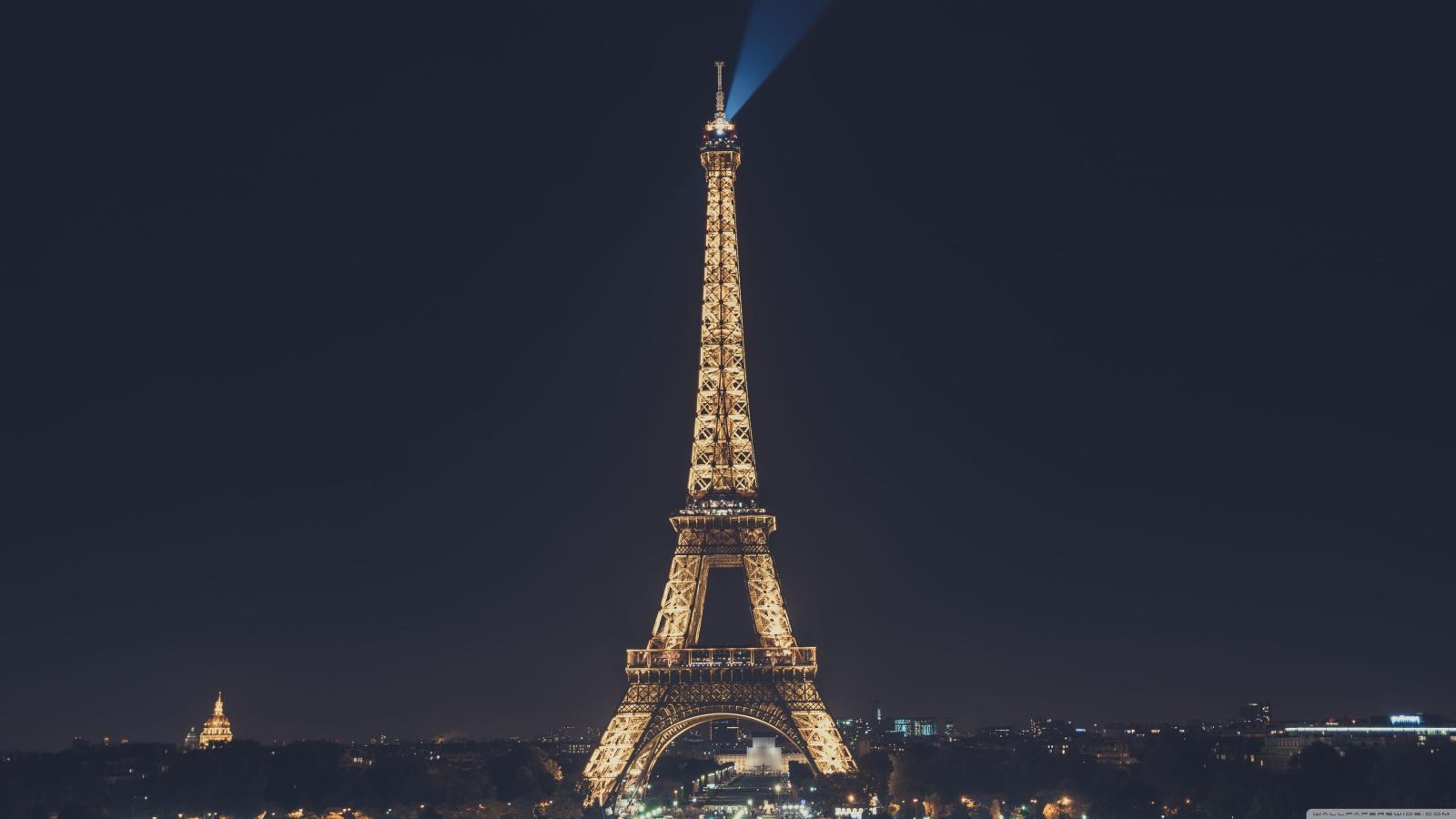 3840x2160 Eiffel Tower at Night, Paris, France ❤ 4K HD Desktop Wallpaper for