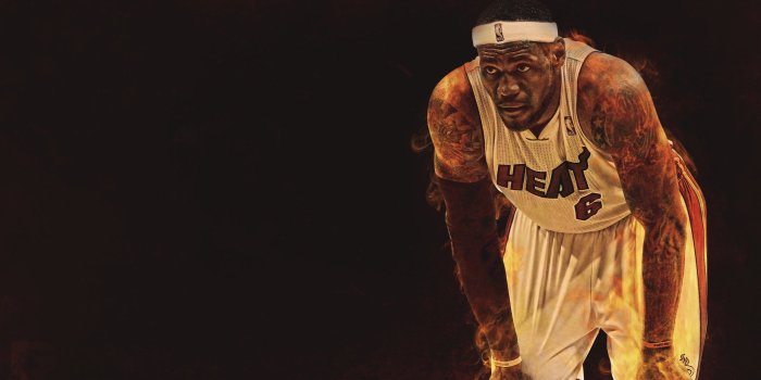 2560x1440 Basketball Player, Fire, Lebron James, Miami Heat, Nba Wallpaper