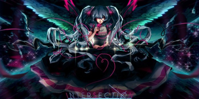 1366x768 Download 1366x768 Hatsune Miku, Dark Theme, Twintails, Vocaloid