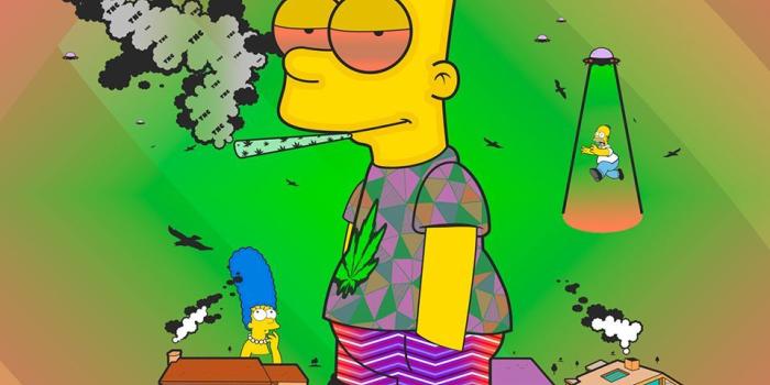 961x1442 Weed Bart by Alejandro Martinessi | odd stuff in 2019 | Simpsons art
