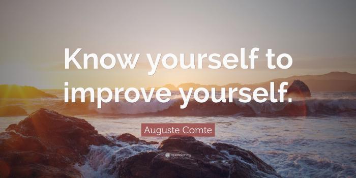 3840x2160 Auguste Comte Quote: “Know yourself to improve yourself.” (12