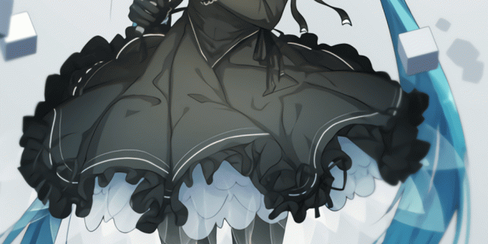 1125x2436 Download 1125x2436 Hatsune Miku, Lolita, Gothic, Umbrella, Black