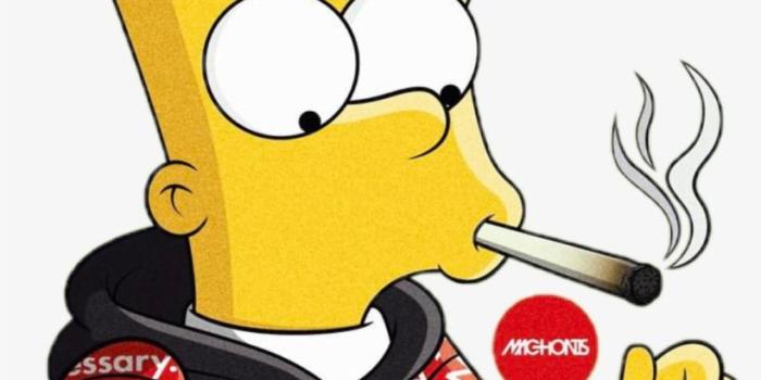 820x1072 Report Abuse - Bart Simpson Smoking Weed - 971x1223 PNG Download