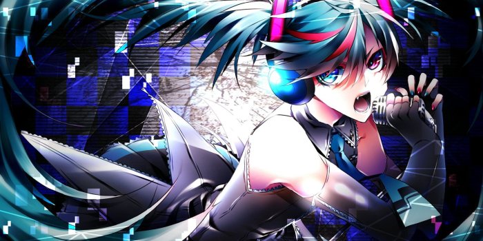 1920x1080 HD wallpaper: adaptation, black, gray, hatsune, miku, outfit, shirt