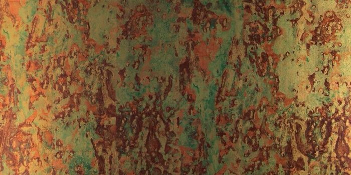 1000x1000 Spoiled Copper Metallic Wallpaper by Piet Hein Eek