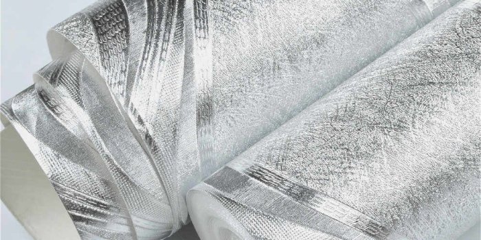 1000x1000 Luxury Foil Silver / Gold Metallic Wallpaper For Walls Roll Metal Silver  Wall Paper Geometric Striped Wallpaper