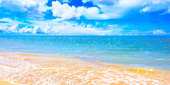 5120x3200 horizon, Sky, Wave, Blue, Sea, Tropical, Pastel, Beach, Highres