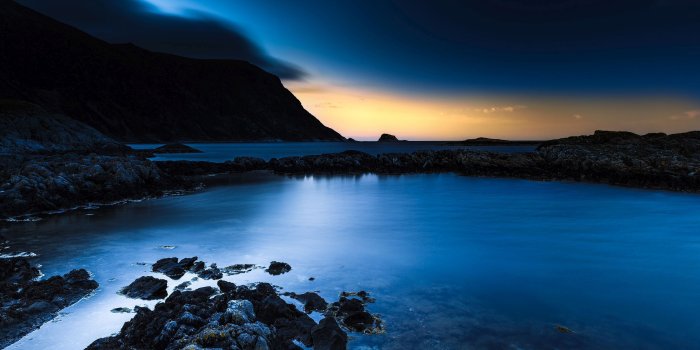 2880x1800 Deep Blue Sky at Sunset wallpaper - Beach wallpapers - #28091