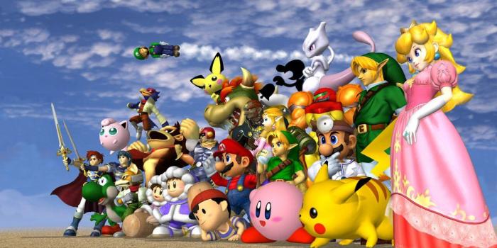 1280x1024 Group of Yoshi Super Smash Bros Wallpaper