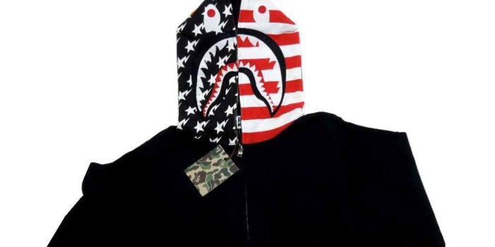 1024x768 A BATHING APE (APE) AMERICAN SHARK FULL ZIP HOODIE American shark  フルジップフーディー (Parker) BAPE bape