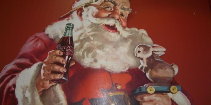 2048x1536 Coca Cola Santa cardboard sign - - - THE ESTATE SALE ANTIQUES