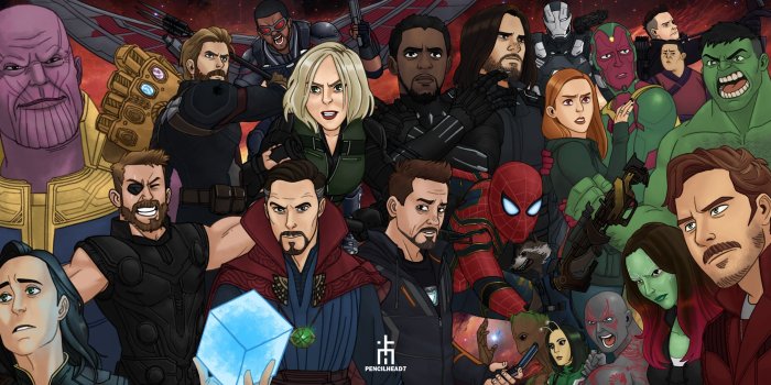 3200x1500 Drawing Marvel HD wallpaper