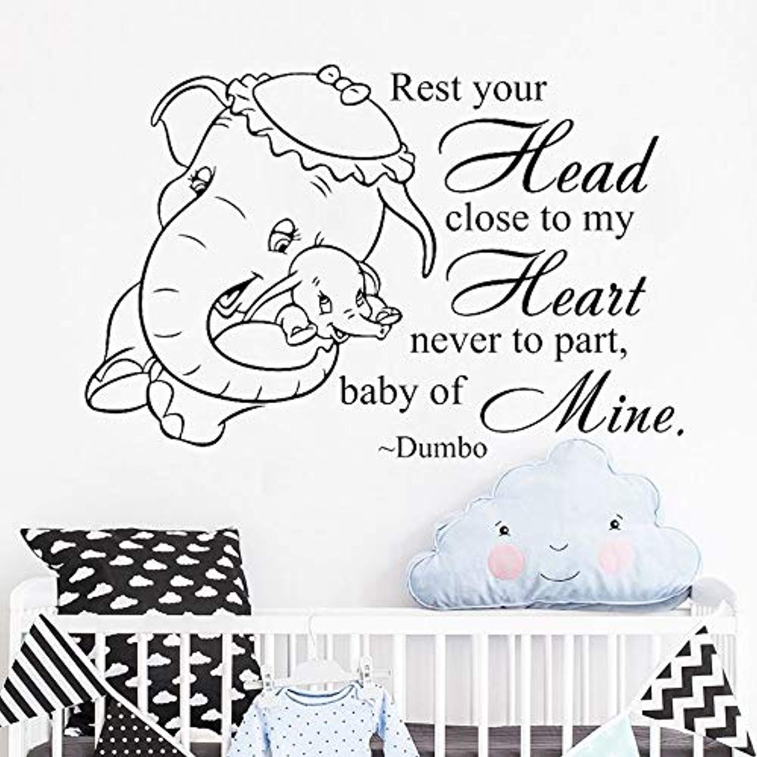 1500x1500 Amazon.com: CFLEGEND Dumbo Quote Elephant Wallpaper for Kids Rooms