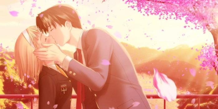 1024x768 Romance Anime Love couple kissing images HD