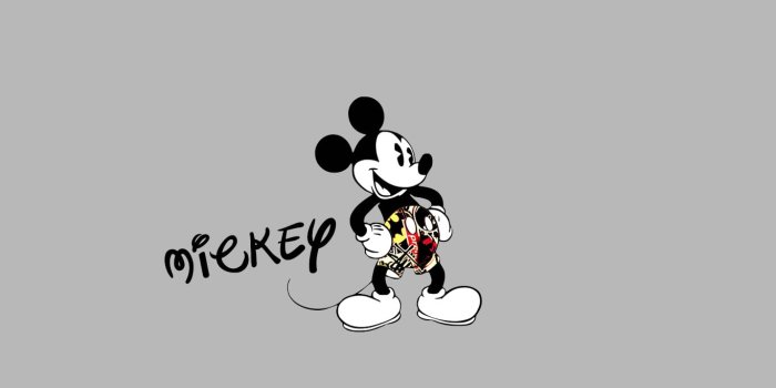 1366x768 Mickey Mouse illustration, Mickey Mouse, Disney, minimalism HD