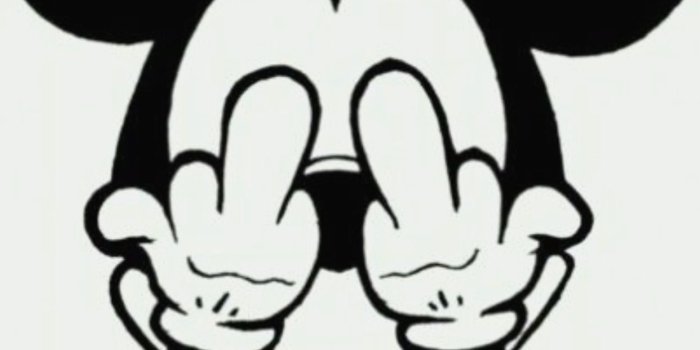 1242x2208 Not So Mickey Cartoon Funny Bird - Mickey Mouse With Middle Finger