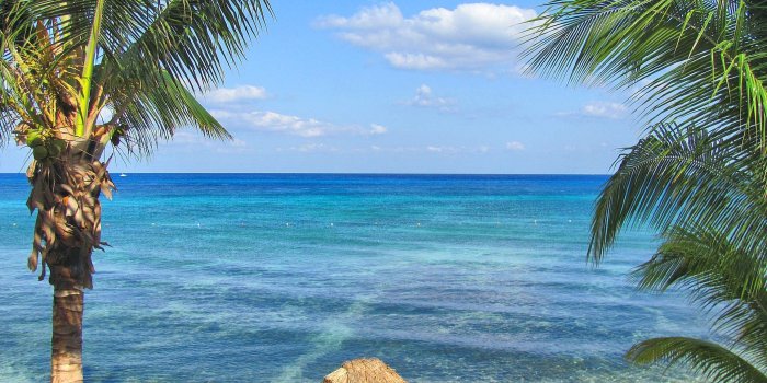 2272x1704 Beach Sunshine Clouds Mexico Sand Cozumel Nature Early Deck Palms