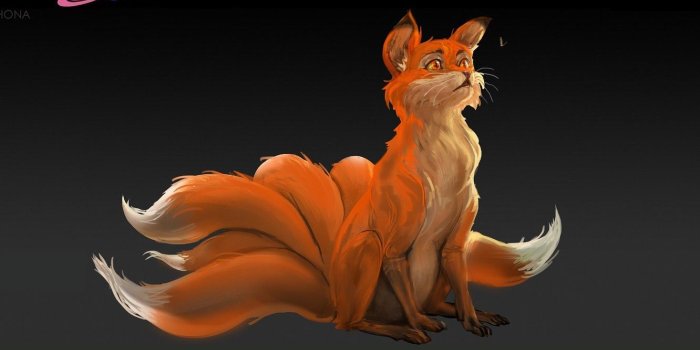 1332x850 Wallpaper grey background, moth, Naruto, art, nine-tailed Fox