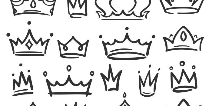 1400x1050 Sketch crown. Simple graffiti crowning, elegant queen or king crowns