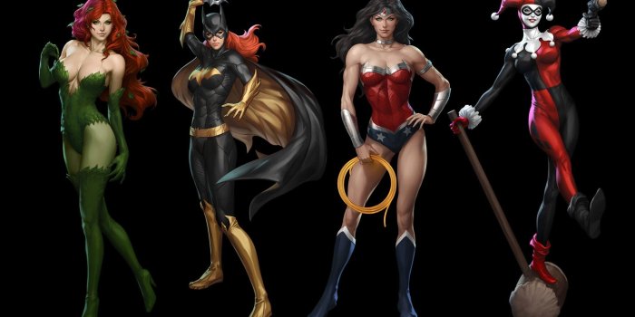 2133x1200 4568774 #Poison Ivy, #Batgirl, #Wonder Woman, #DC Comics, #Harley