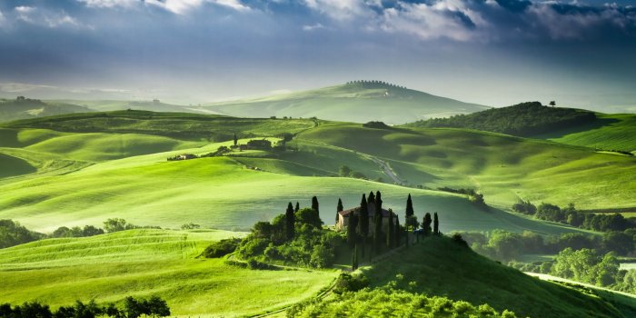 2560x1440 Tuscany Landscape Vineyard HD Wallpaper, Background Images