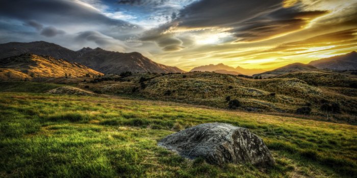 1920x1200 morning, Mountains, Sky, Landscape, Sky, Sunrise, Sunset, Hdr