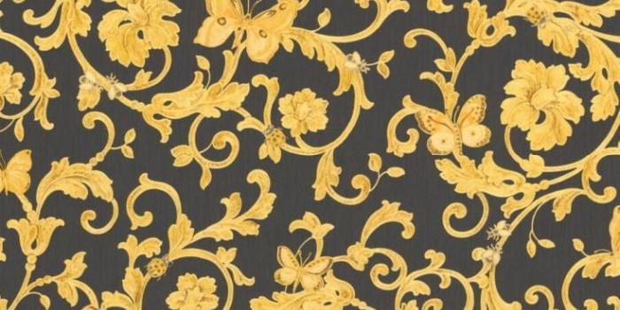 735x1470 Ladybird Trail by Versace - Black / Gold - 34325-2 in 2019 | KUTE