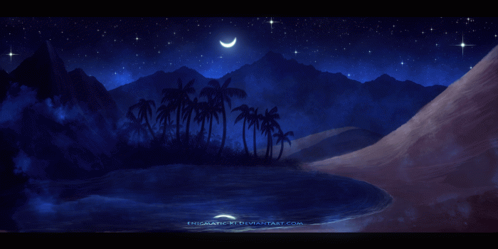 5145x2671 Fantasy Landscape Oasis Desert Palm Tree Wallpaper | Desert Island