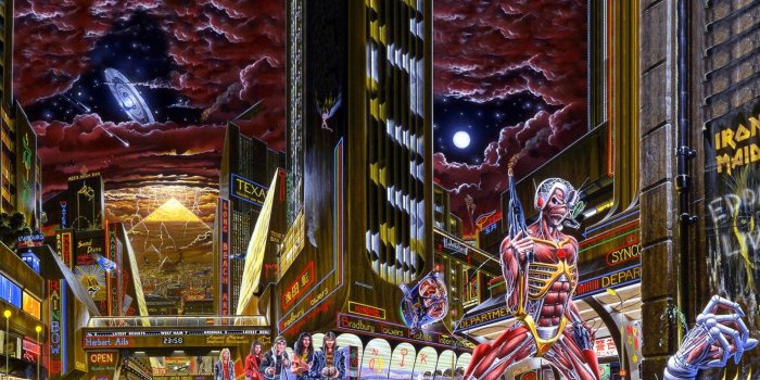 1920x1200 Somewhere In Time Iron Maiden Album Cover Background - The Wallpaper