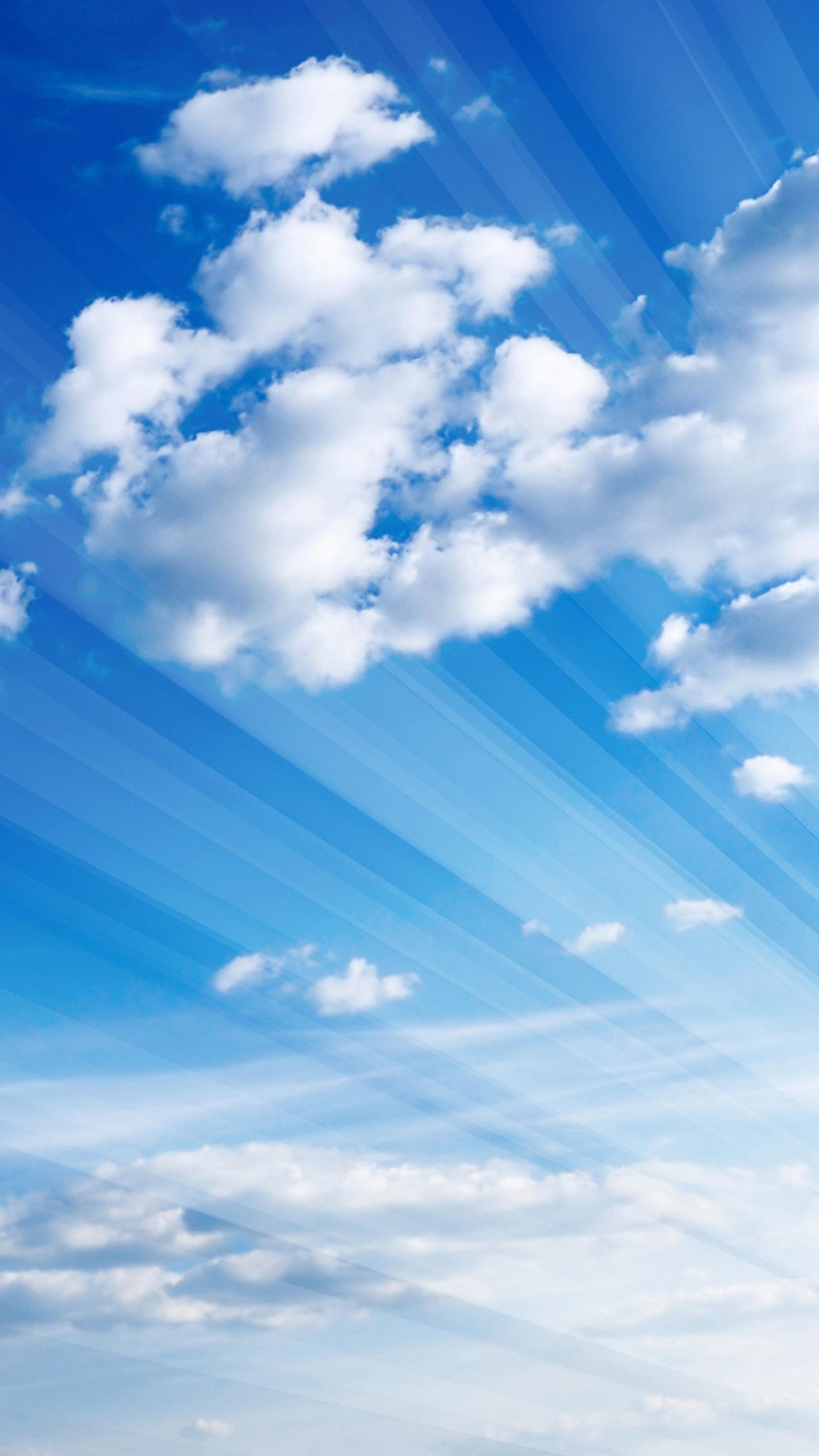 2160x3840 Wallpaper clouds, 5k, 4k wallpaper, 8k, silver lining, blue sky