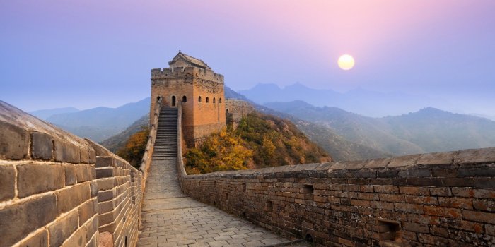 1920x1080 Sunrise View Great Wall of China Wallpaper - Wallpaper Stream