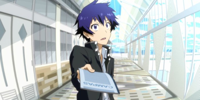 1920x1080 jacket, anime, Nisekoi, blue hair, Raku Ichijou, blue eyes, Anime