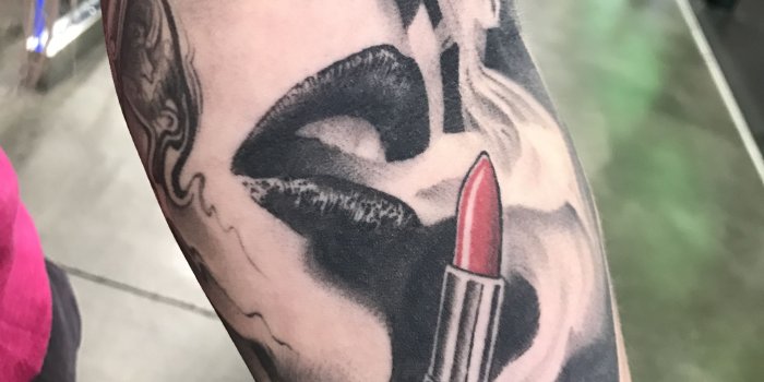 3024x4032 Feminine Sleeve Lips blowing smoke tattoo | Sausage Ink Masters