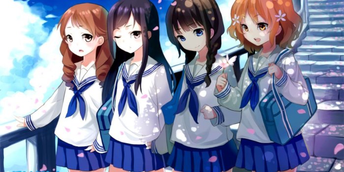 1153x789 Anime Blue School Wallpaper | Wallpapers Themes