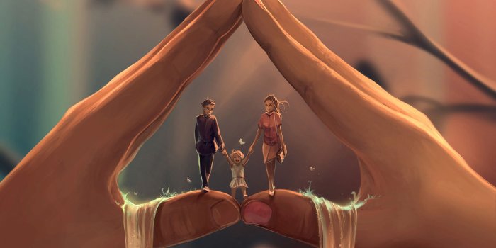 2800x2800 Download wallpaper 2800x2800 family, parents, child, happiness, love