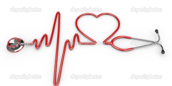 1024x768 Heart EKG | stethoscope and a silhouette of the heart and ecg