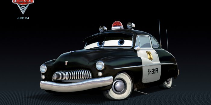 1920x1200 Sheriff from Disney's Cars Movie Desktop Wallpaper